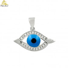 Gümüş Nazar Boncuğu Kolye Ucu